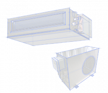 Взрывозащищённый канальный кондиционер Ventex 5000-23000 Вт