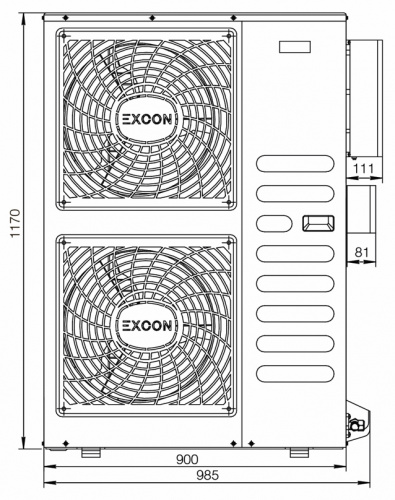 Кассетный кондиционер взрывозащищенный EXCON CR-01-1624 Кассетный кондиционер взрывозащищенный EXCON CR-01-1624